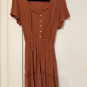 Abercrombie & Fitch Terracotta Midi Dress